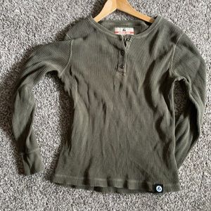 American giant waffle knit thermal woman’s medium FLAWS